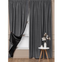 Комплект штор Amore Mio Блэкаут однотонный 6ML Milan-043 150x270 92887 (серый)
