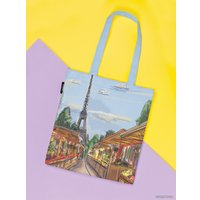Сумка шоппер JoyArty Плывущие краски Парижа bsh_8430