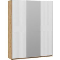 Шкаф-купе Трия Оскар Хилтон Т2 1800 271100 (ручка серебро/дуб крафт золотой/белый матовый)