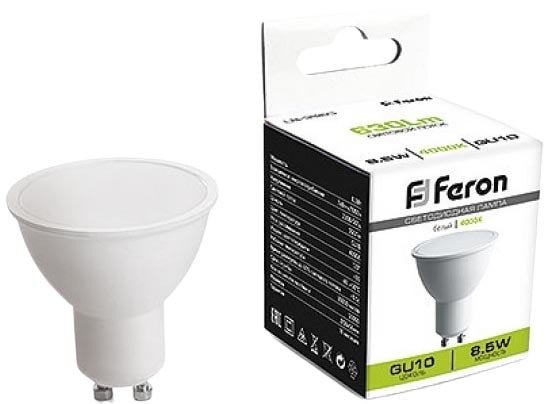 

Светодиодная лампочка Feron LB-3560 8.5 Вт GU10 4000 К 41397