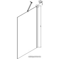 Стеклянная шторка для ванны Ambassador Bath Screens 16041103 80