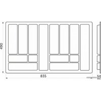 Лоток для столовых приборов AKS Comfort 90x490 (белый)