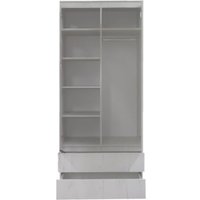 Шкаф распашной Поставымебель Для одежды 2-х дверный 90x58x210 КМС-Е-05 (дуб крафт белый)