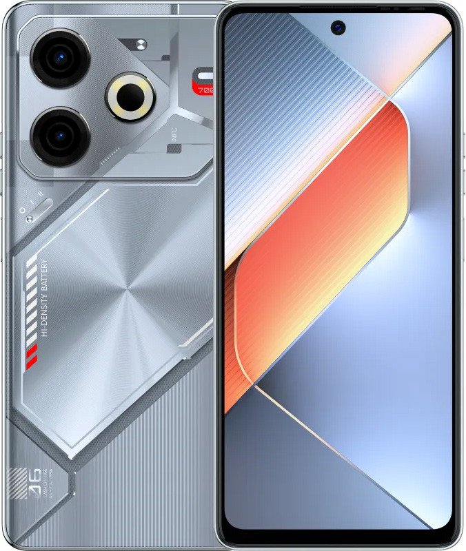 

Телефон Tecno Pova 6 Neo 8GB/256GB (серебристый спутник)