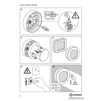 Уличный настенный светильник Ledvance LS Outdoor Surface RD LED 13W/3000K GY