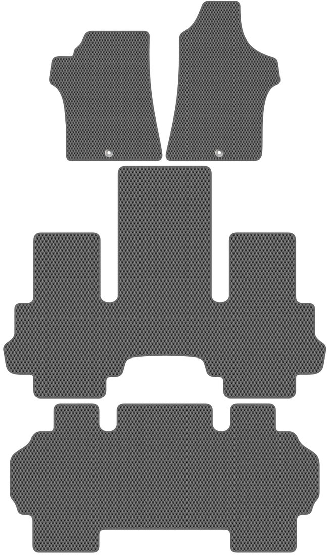 

Комплект ковриков для авто Alicosta Hyundai Starex II (минивэн / TQ) 2018 - Н.В. +3 ряд (серый, ромб)