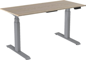Стол для работы стоя WellDesk с электроприводом Bosch двухмоторный 18мм (ясень шимо, серый)