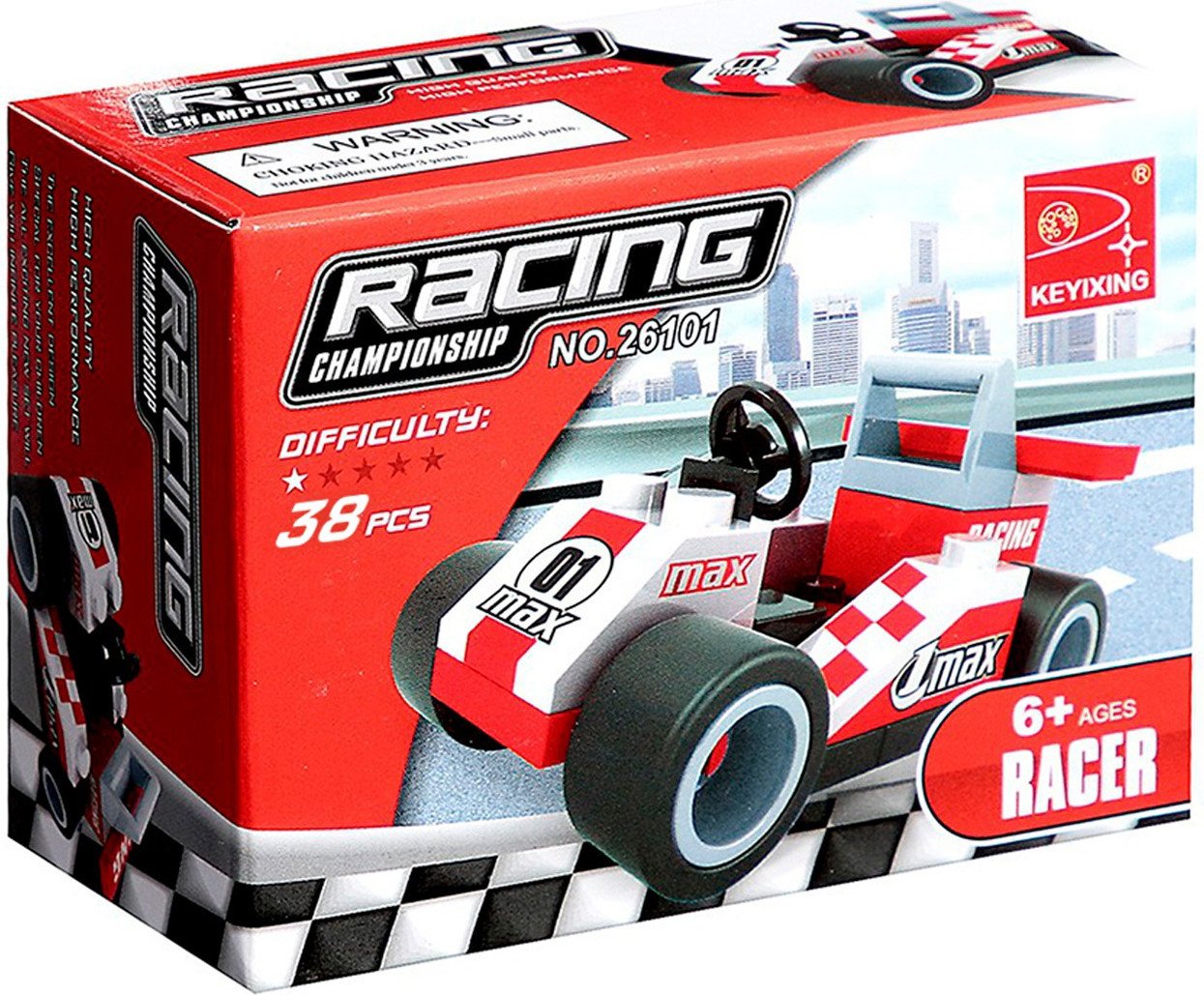 

Конструктор Keyixing Гонка 26101 460630 (38эл)