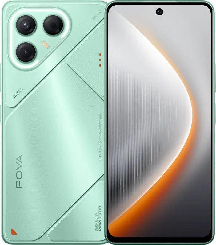 

Телефон Tecno Pova 7 5G 8GB/256GB (зеленый оазис)