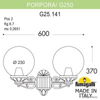 Уличный настенный светильник Fumagalli Globe 250 G25.141.000.VYE27