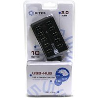 USB-хаб 5bites HB210-205PBK