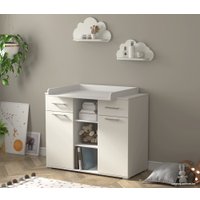 Детский комод Интерлиния Toddler-2 + 2 полки (белый)