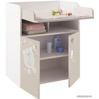 Детский комод Polini Kids French 1270, Teddy (белый/дуб пастельный)