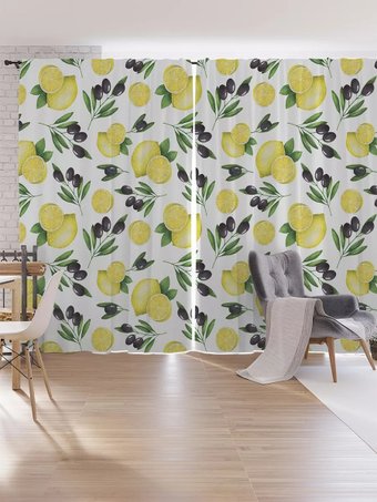 Комплект штор JoyArty Урожай лимонов p_64202 (145x265)