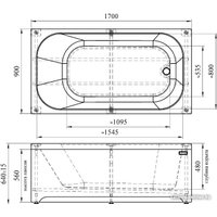 Ванна Radomir Прованс 170х90 1-01-0-0-1-187