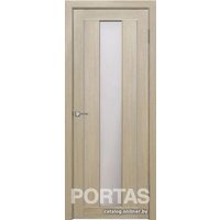 Межкомнатная дверь Portas S25 90x200 (лиственница крем, стекло мателюкс матовое)