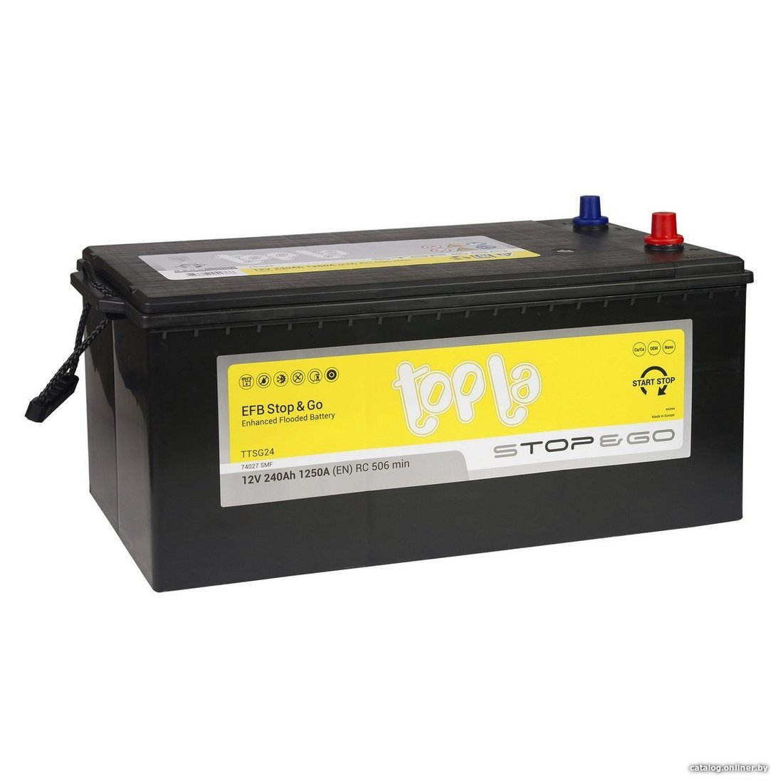 Автомобильный аккумулятор Topla 240 Ah - 454612 - EFB Stop & Go L+ (240 А·ч)