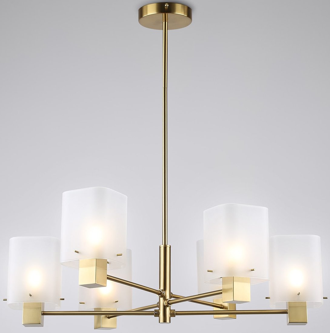 Подвесная люстра Ambrella light LH57031/6 BS/SM (латунь/дымчатый)