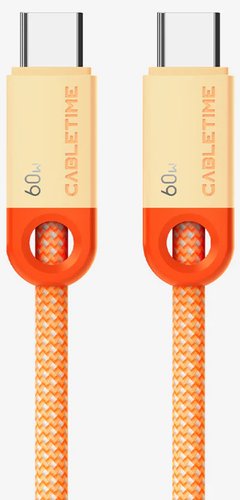 Кабель Cabletime 60W USB Type-C - USB Type-C (1 м, оранжевый)