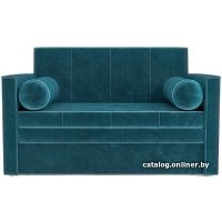 Диван Мебель-АРС Санта №2 (бархат сине-зеленый Star Velvet 43 Black Green)