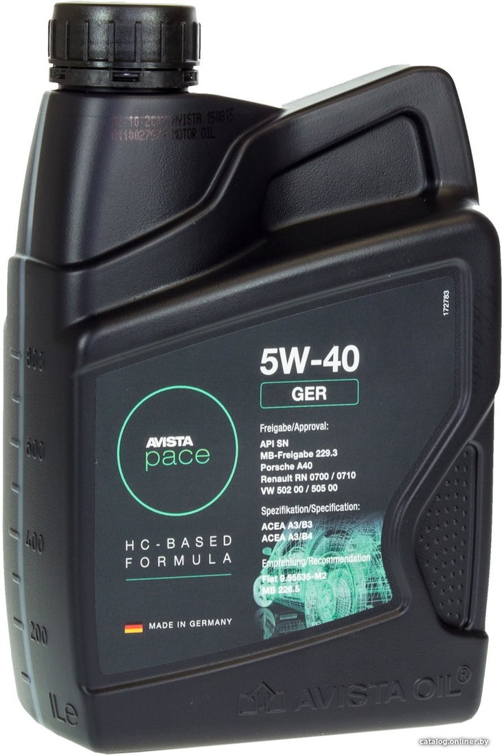 Моторное масло Avista pace GER 5W-40 1л