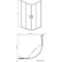 Душевой уголок Adema Glass Line-90 (матовое стекло)