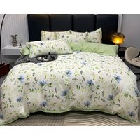 2-спальный комплект постельного белья с евро простыней Реноме Евро Оливковая коллекция УУ 6786 (поплин)