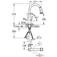 Смеситель Grohe Parkfield 30215DC1 (суперсталь)