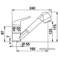 Смеситель Franke Novara Plus (серый)