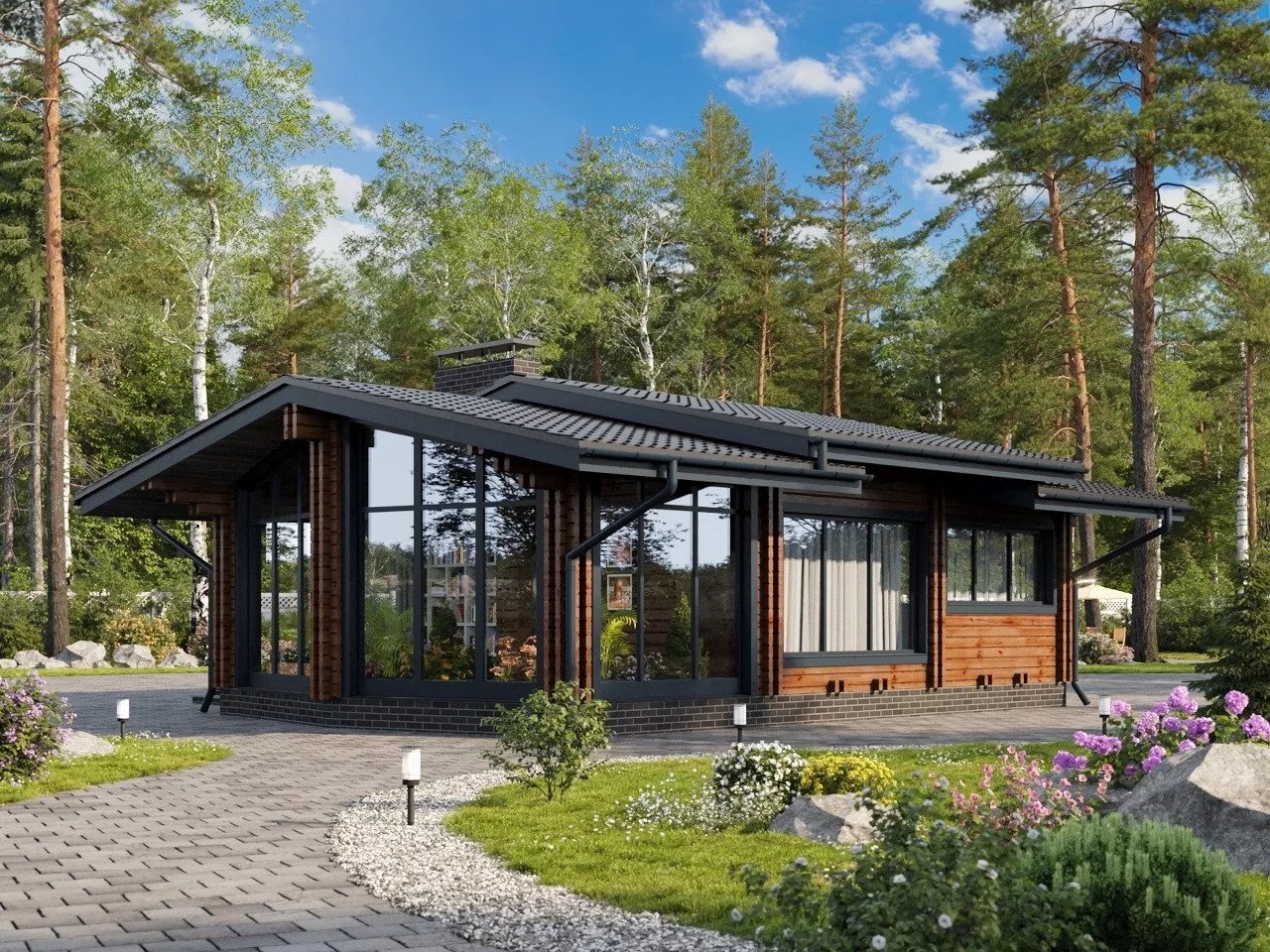 Дом Woods из бруса Ждановичи