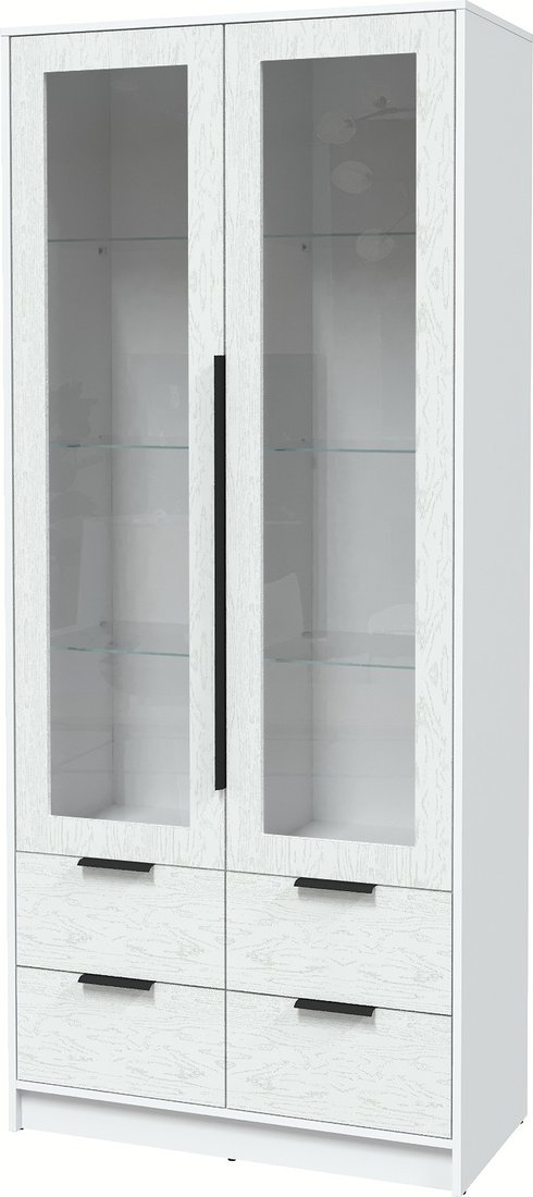 

Шкаф-витрина Интерлиния Концепт КТ-ШВ2 Глосс (белый платинум/дуб полярный)