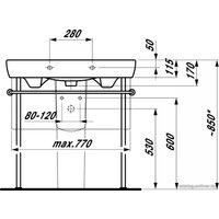 Умывальник Laufen PRO 813956 85x48