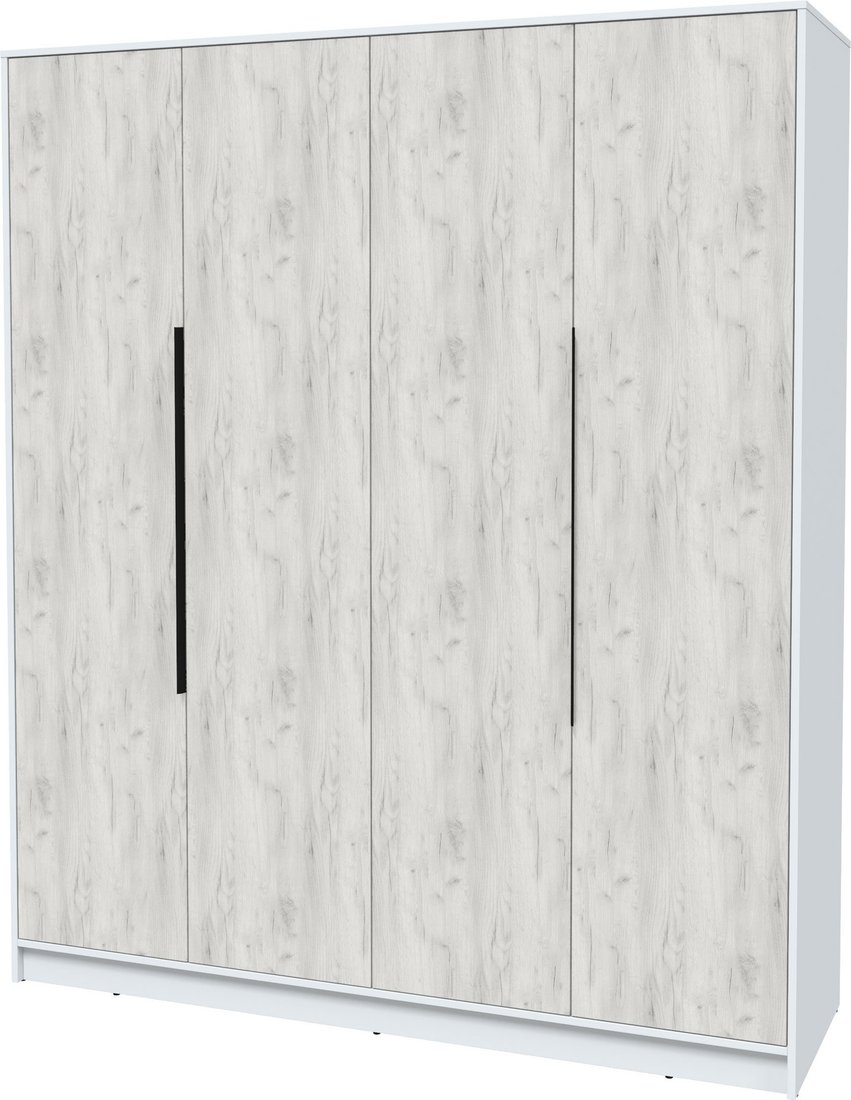 

Шкаф распашной Интерлиния Концепт КТ-Ш4 (дуб белый/белый платинум)