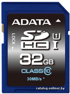 Карта памяти ADATA Premier SDHC UHS-I U1 (Class 10) 32 GB ASDH32GUICL10-R