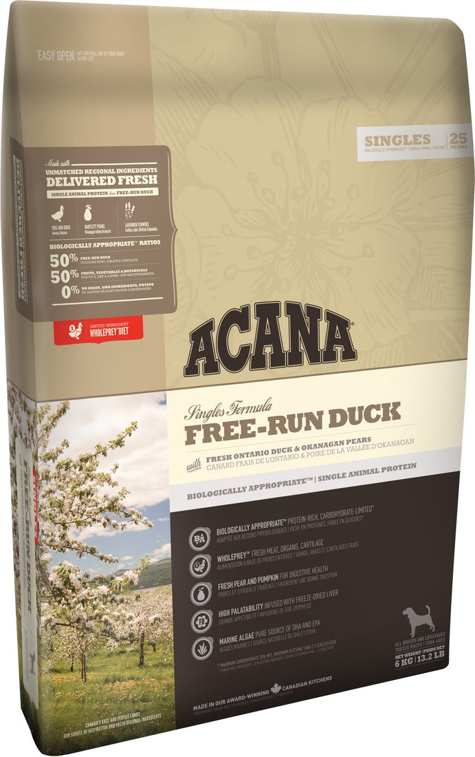 

Сухой корм для собак Acana Free-Run Duck 11.4 кг