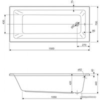 Ванна Cezares Plane Mini Solo 150х70