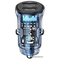 Автомобильное зарядное Usams US-CC162 (синий)