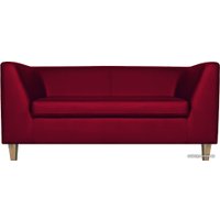 Софа Brioli Дедрик М двухместный (экокожа, L16 вишневый/светлые ножки)
