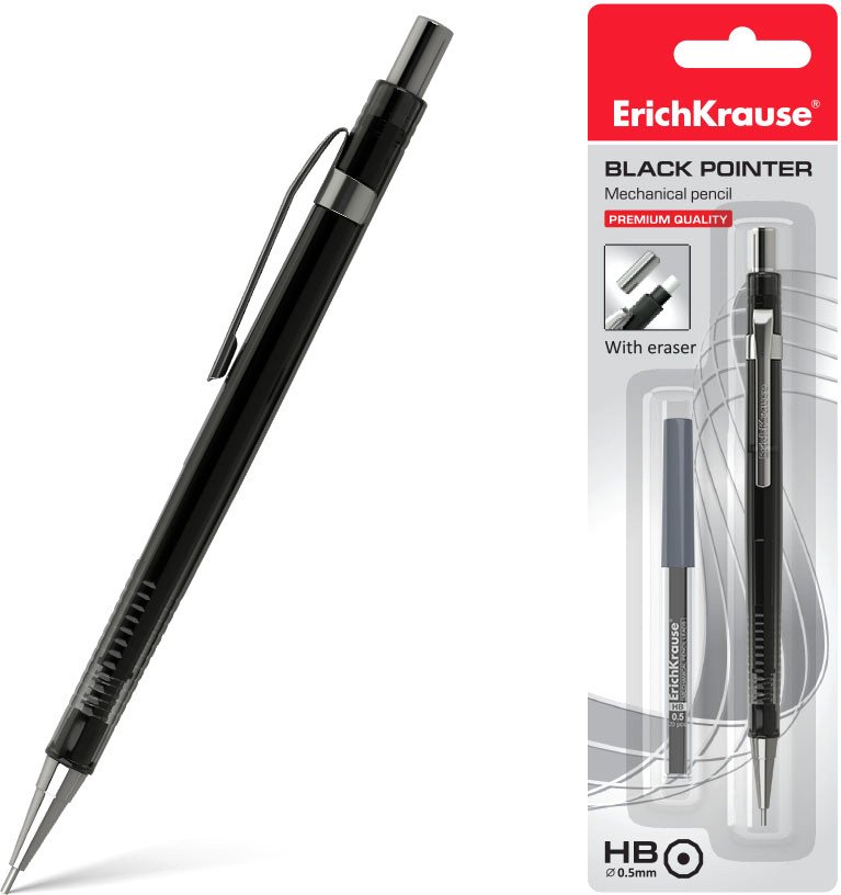 

Механический карандаш Erich Krause Black Pointer НВ 44808