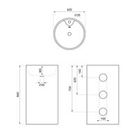 Умывальник Wellsee Callipy Art 32890100S