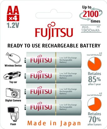 Fujitsu AA 1900mAh 4 шт. HR-3UTCEX(4B)