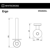 Держатель для туалетной бумаги Whitecross Ergo ER2264GLB (брашированное золото)
