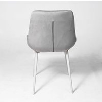 Стул Алвест AV 405 (светло-серый бархат Н-09/белый)