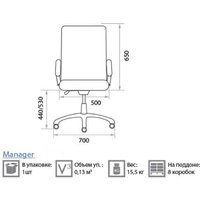 Офисное кресло Белс Manager DF PLN (V-4/черный)