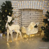 3D-фигура Luazon Олень с санями (белый) 4357002