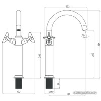 Смеситель Deante Temisto Nero BQT N25D