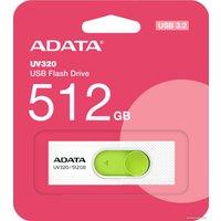 USB Flash ADATA UV320 512GB (белый/зеленый)