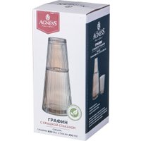 Набор стаканов для воды и напитков Agness 889-168 (с крышкой-стаканом)