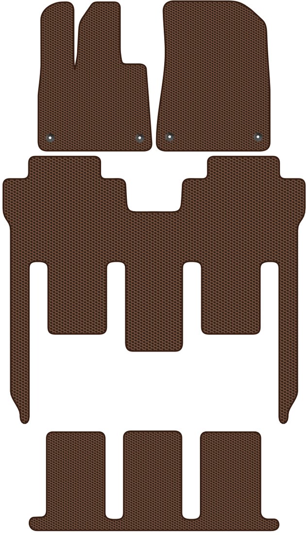 

Комплект ковриков для авто Alicosta Voyah Dreamer I (минивэн,гибрид / Собран в Китае для Китая) 2021 - Н.В. +3 ряд (коричневый, сота)