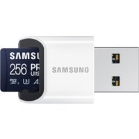 Карта памяти Samsung PRO Ultimate microSDXC 256GB (с кардридером)